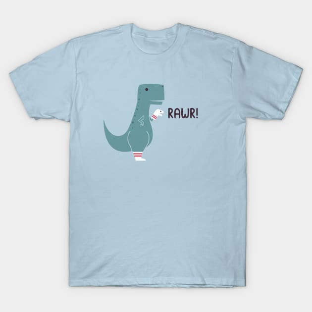 Dino Sock T-Shirt by HandsOffMyDinosaur